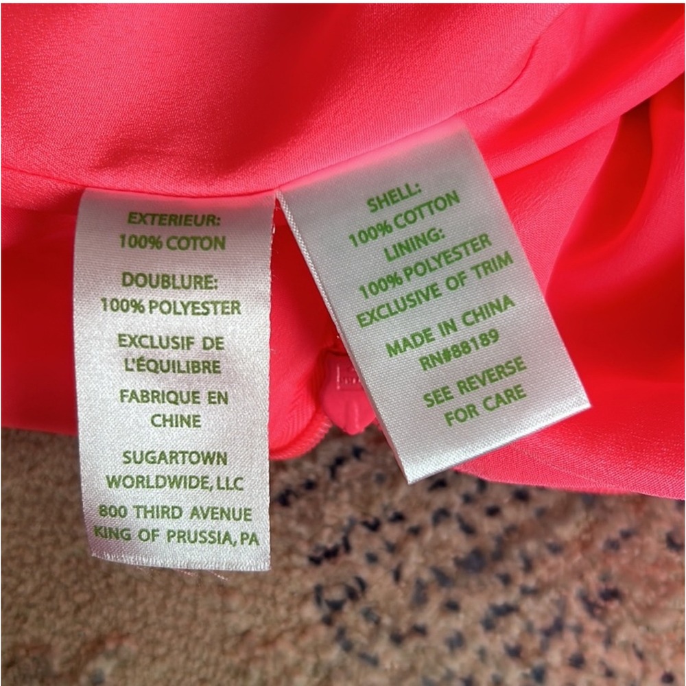 Lilly Pulitzer Junie Shift Dress Coral Reef Pink & Gold Tank Top Classy Wedding‎ - Picture 5 of 5